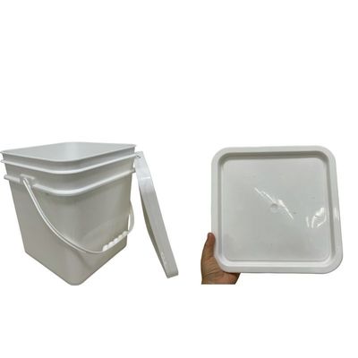 Container de biscoitos 15L balde de plástico quadrado com material HDPE e desenho impresso