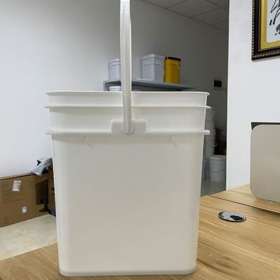 Container de biscoitos 15L balde de plástico quadrado com material HDPE e desenho impresso