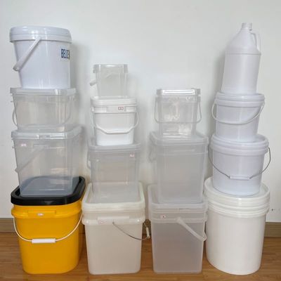 Container de biscoitos 15L balde de plástico quadrado com material HDPE e desenho impresso