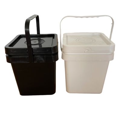 Balde de plástico quadrado para embalagens de bebidas tamanhos completos 5L 15L espessura 1,0 a 2,5 mm