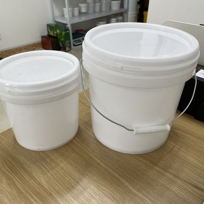 1L balde de plástico com tampa HDPE manteiga de amendoim