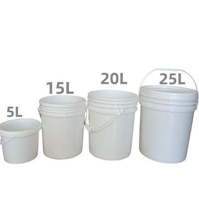 Balde de plástico redondo quadrado de 300 ml de 25L com tampa e alça de espessura de 1,0 a 2,5 mm