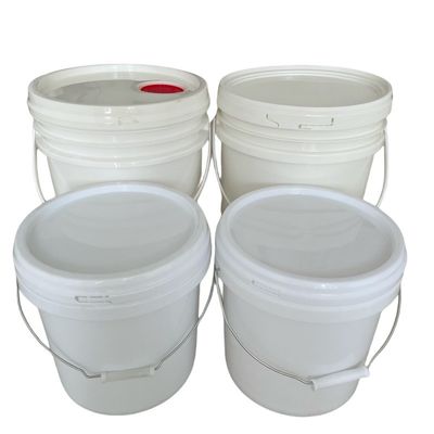Balde de plástico redondo quadrado de 300 ml de 25L com tampa e alça de espessura de 1,0 a 2,5 mm