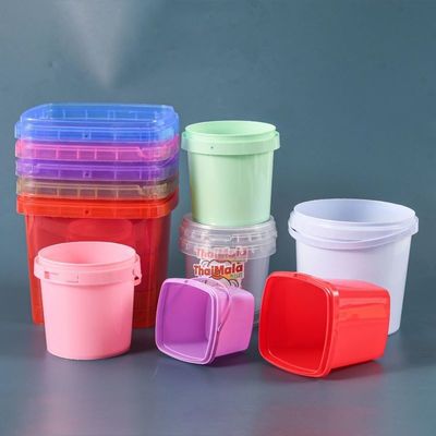 1L recipiente de plástico transparente com tampa hermética para armazenamento e organização personalizados