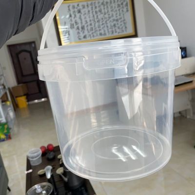 Fornecer balde de recipiente de plástico de 5L de 300 ml com impressão