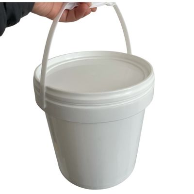1L 2L 3L 4L 5L balde de plástico branco redondo com tampa personalizável e durável