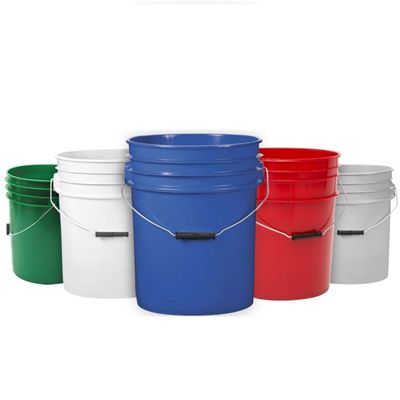 1L-25L baldes de plástico quadrado com alça redonda balde branco para impressão química IML
