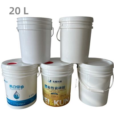 Preço acessível 10L 15L 16L 18L 20L 25L Custom Bucket de plástico PP branco com tampa e alça