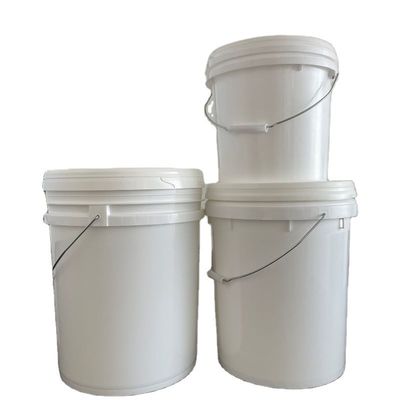 Preço acessível 10L 15L 16L 18L 20L 25L Custom Bucket de plástico PP branco com tampa e alça