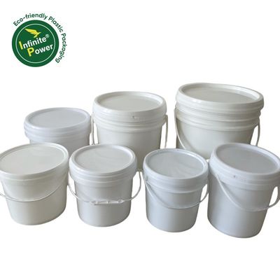 Balde de plástico de potência infinita com alça metálica 5L 8L 10L Certificado pela GAP/ISO/FDA