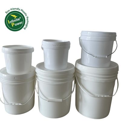 Reciclar Customizar balde de plástico de 15L com tampa e balde forte com alça de metal