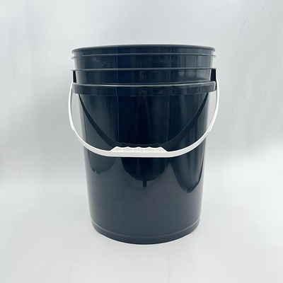 Balde de plástico redondo de 20L com tampa e tela de seda de impressão/transferência de calor/IML