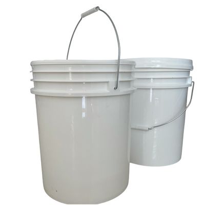 5L 10L 20L balde de plástico pesado com alça metálica transparente ou impressão personalizada