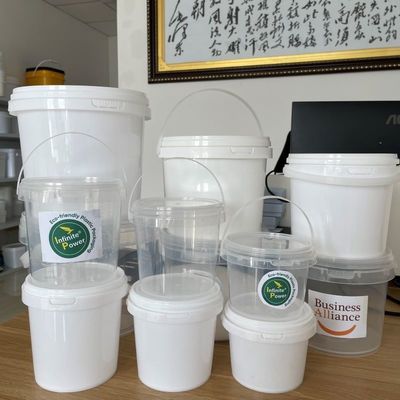 Balde de plástico HDPE transparente 3L 5L 8L recipiente de alimentos com espessura de 1,0-2,5 MM