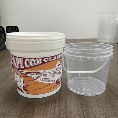 Customize balde de plástico balde de tinta de plástico transparente para aplicações de qualidade alimentar