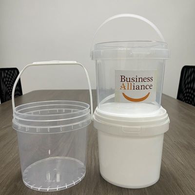 2L 4L 8L 10L 16L Balde de plástico branco de PP com certificado de tampa FDA