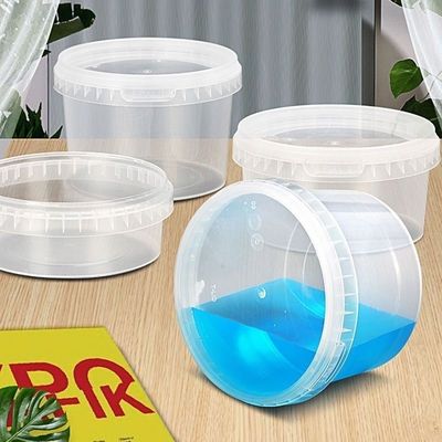 300 ml 500 ml 750 ml baldes de plástico personalizados com tampa para iogurte gelado alho pasta e molho