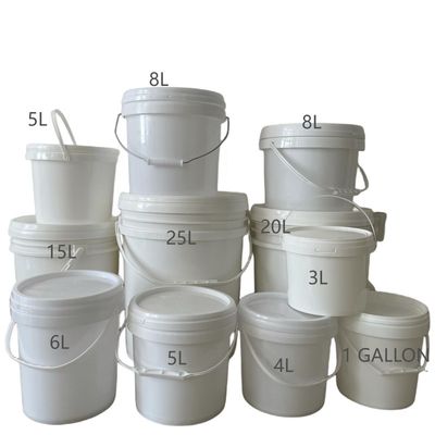 Customize 1-25L balde de plástico com tampa e manuseio Solução de armazenamento anti-impacto durável