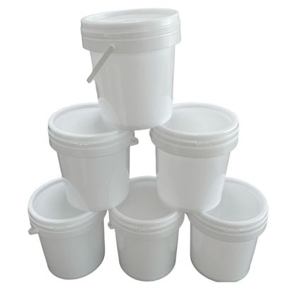 Química 1.5L/2L/3L/5L/10L/20L/25L/40L Balde retangular de plástico com tampa e alça