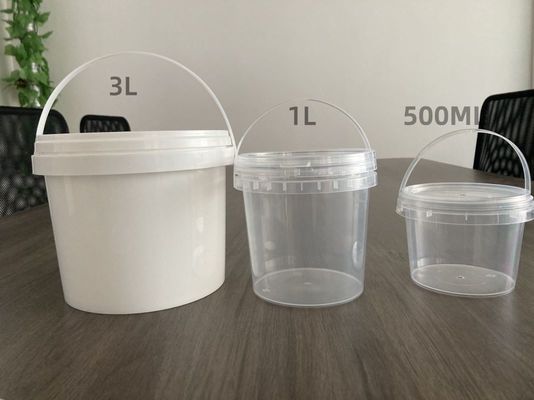 1L 2L 3L 4L 5L recipiente de alimentos balde de plástico transparente feito de polipropileno espessura 1,0 a 2,5 mm