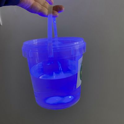 Balde transparente de 500 ml 1L 2L 3L Balde de plástico brilhante com certificado GAP/ISO/FDA