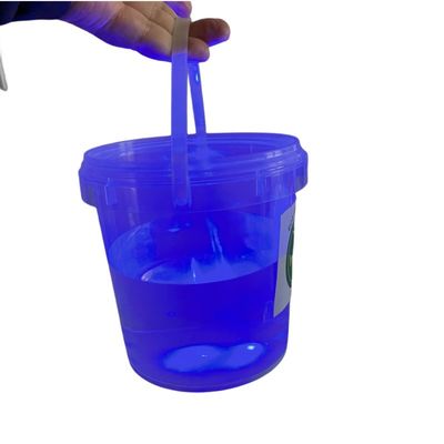 Lanyard Custom Round Glow Bucket para molho sorvete e biscoito em balde de plástico