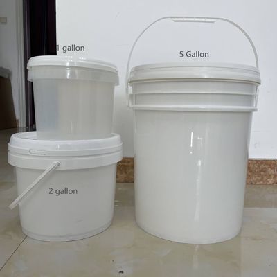 Baldes redondos de plástico químico 1L-5L com aprovação segura e certificado GAP/ISO/FDA