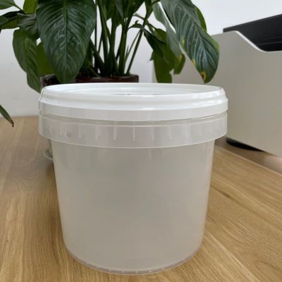 Personalize banheiras transparentes com alça de plástico e balde de plástico de tampa