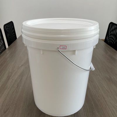20L balde de plástico preto para ferramentas baldes tampa e alça