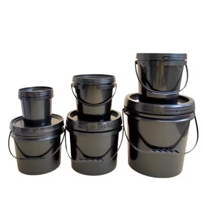 Personalizar 3L 5L 8L 10L 15L balde de plástico preto ou branco com tampa de material HDPE