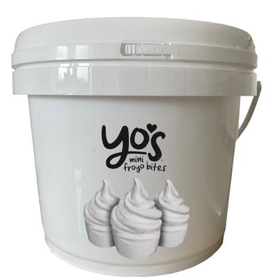 Balde de plástico de PP branco de 8L personalizado com tampa e alça de material resistente a produtos químicos