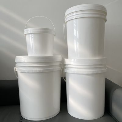 Impressão de tela de seda Balde de plástico redondo com balde de manobra de metal 3L 4L 5L 8L 10L 5 galões