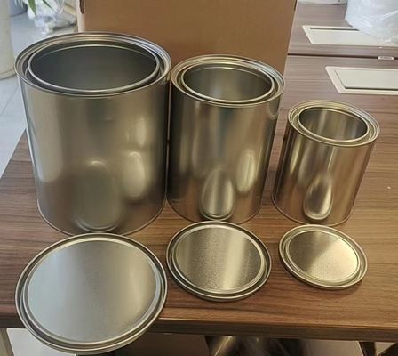 1L-5L recipiente de lata de metal redondo personalizado para molho de tinta e alimentos feito de polipropileno