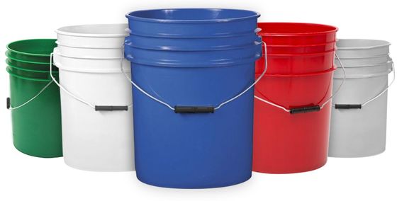 1.0 a 2.5 mm Espessura Balde de plástico com alça de ferro e impressão de transferência de calor
