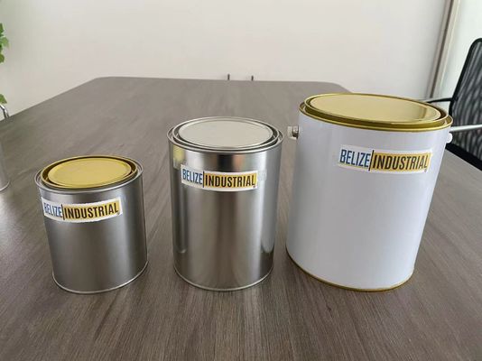 Personalize sua embalagem frasco de metal redondo 1L-5L com alça para tinta e molho