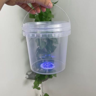 Customize 32 oz Container de doces 1L balde claro com luz LED Popcorn balde de plástico
