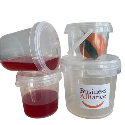 Customize 32 oz Container de doces 1L balde claro com luz LED Popcorn balde de plástico