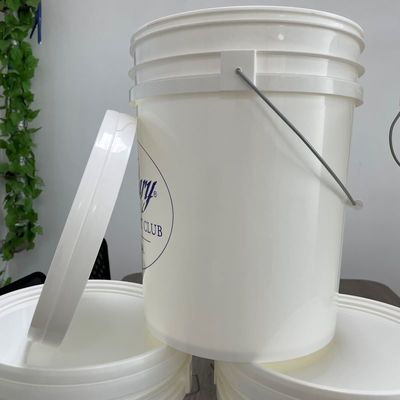 5 gal de balde redondo de plástico