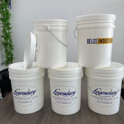 5 gal de balde redondo de plástico