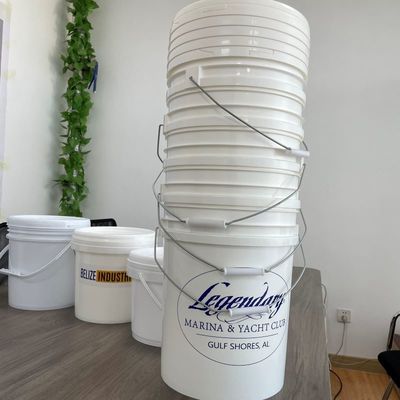 5 gal de balde redondo de plástico
