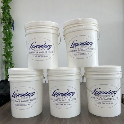 5 gal de balde redondo de plástico