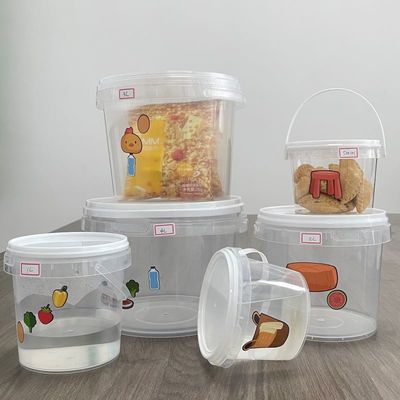 Preços de fábrica Balde de plástico 1L 2L 3L 4L 5L recipiente de alimentos