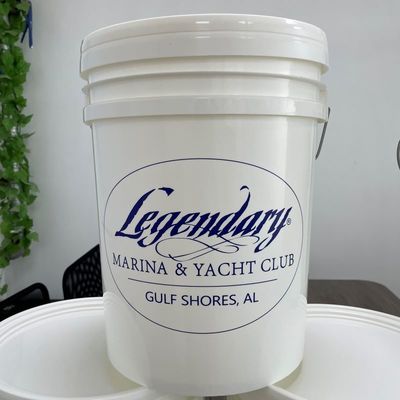 5 gal de balde redondo de plástico